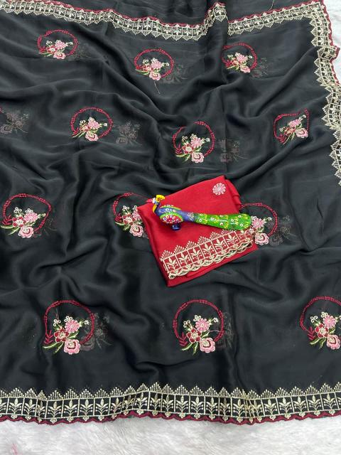 Vastrangan rangoli silk jimmy chok saree